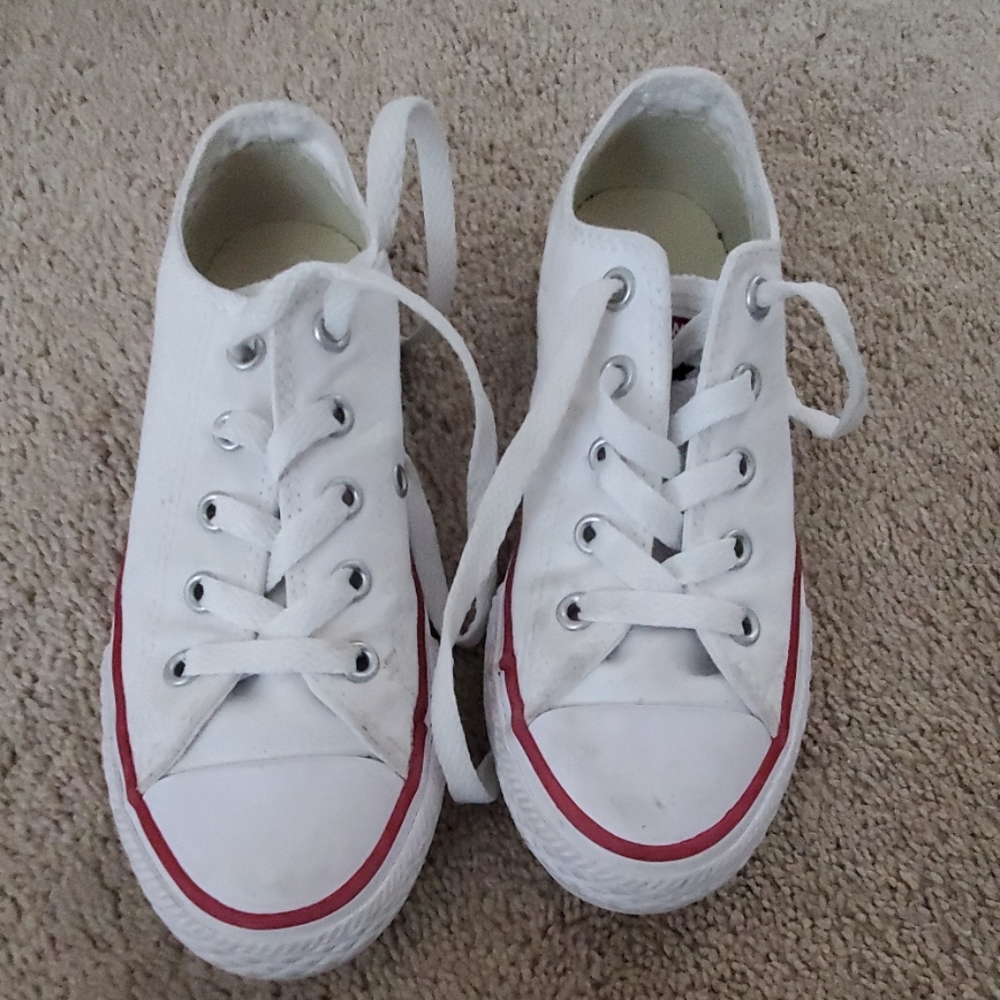 Child size 13 white converse